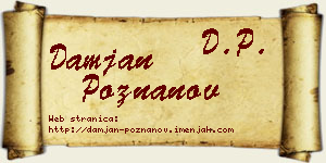 Damjan Poznanov vizit kartica